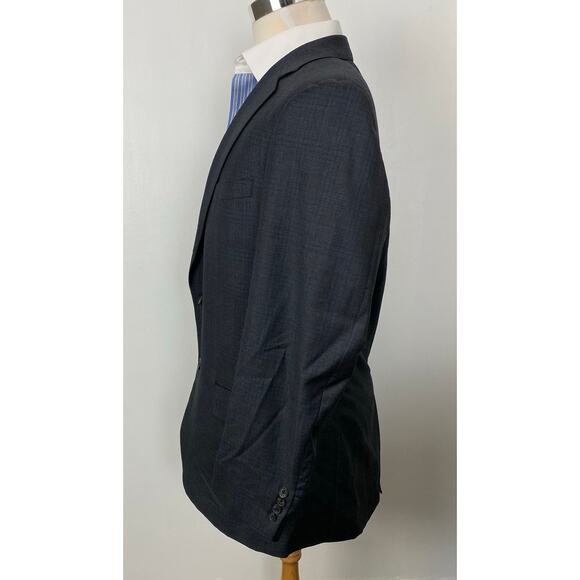 Men Samuelsohn SB Austin plaid 2-button wool 2-button blazer sport coat 42L - Picture 3 of 6